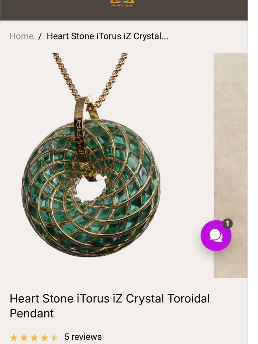 iTorus heart chakra toroidal Crystal by ipyramid - malachite & copper